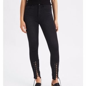 American Eagle Outfitters Jeans - American Eagle HighestRise Jegging Lace Up Black American Eagle Outfitters Jeans - American Eagle HighestRise Jegging Lace Up Black